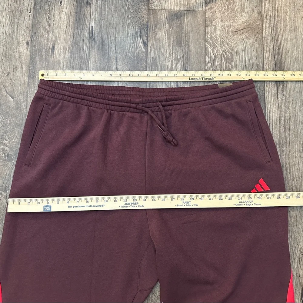 Adidas Multi Sport Regular Fit Pants Men’s Size 4XL  Ruby Burgundy Red